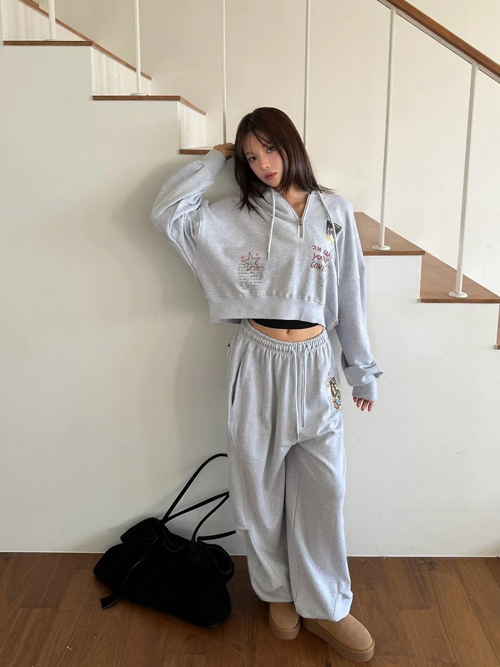 Rough Half Zip-up Hoodie by Sugar Case for Women - view 11