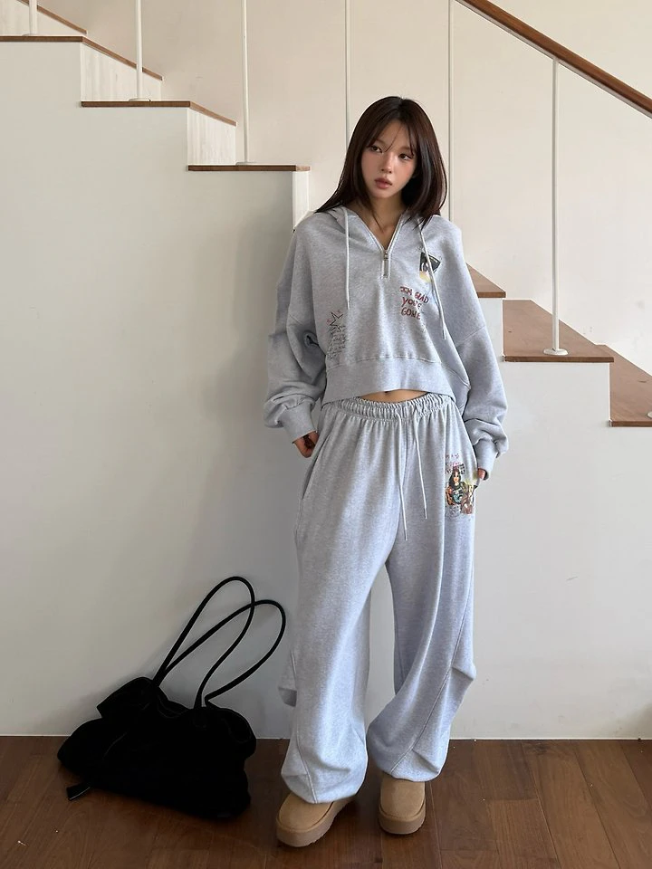 Rough Half Zip-up Hoodie by Sugar Case for Women - view 7