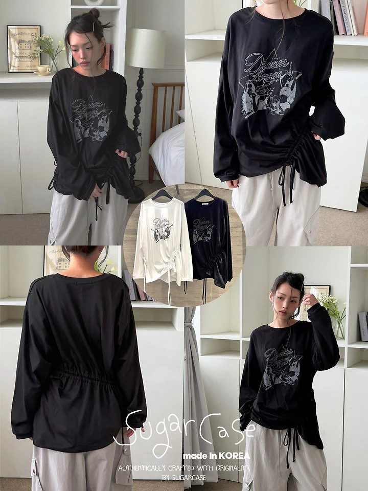Lounge Shirring Tee by Sugar Case for Women - view 1