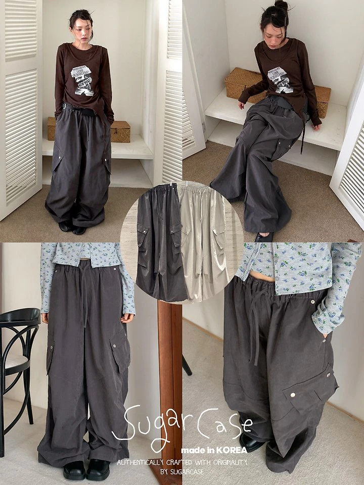 Easy Cargo Banding Pants by Sugar Case for Women - view 1