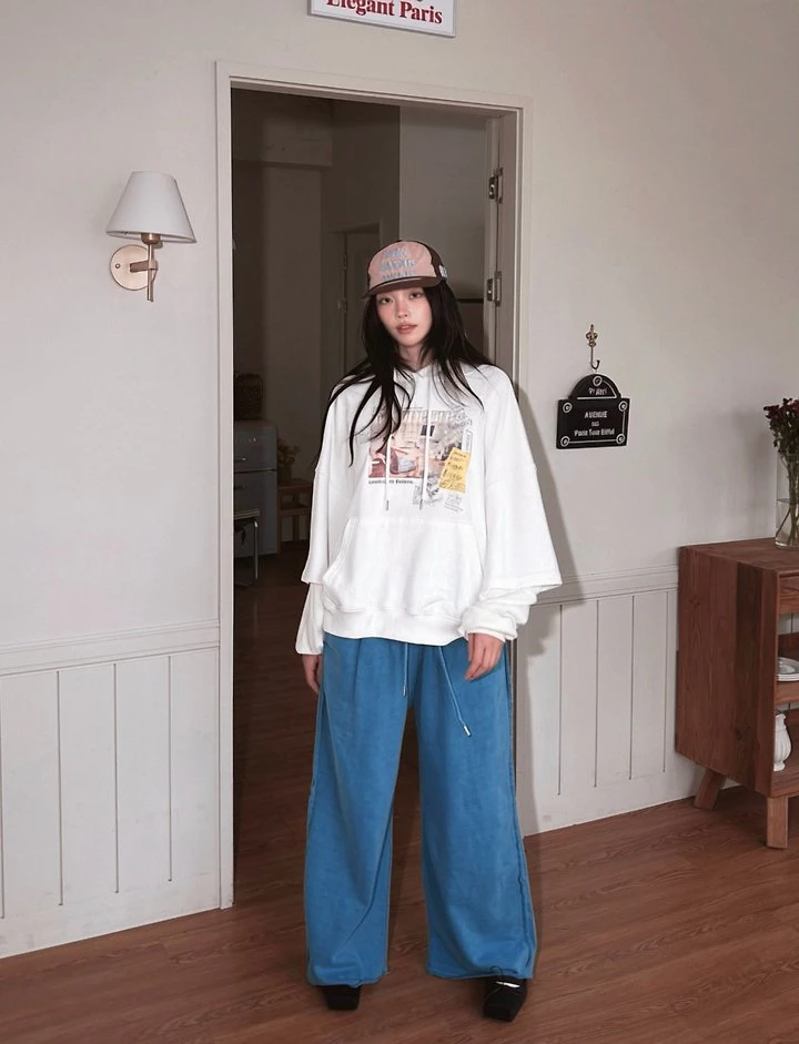 Dream Waffle Sleeve Hoodie by Sugar Case for Women - view 9