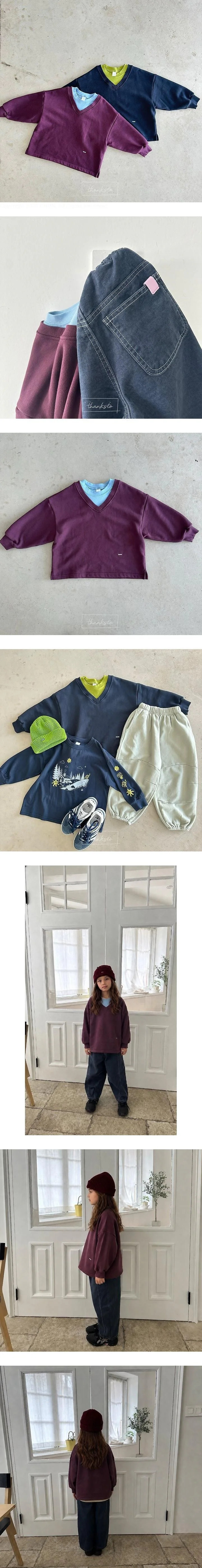 Layered V Sweatshirt by Thanksto TT for Child - view 1