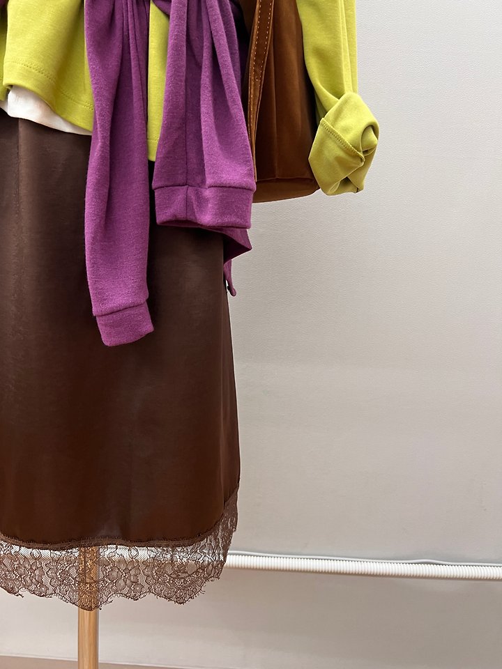 Satin Lace Skirt by The Fine.b for Women - view 4
