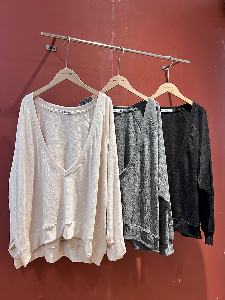 Slub V Sweatshirt by The Fine.b for Women - view 5