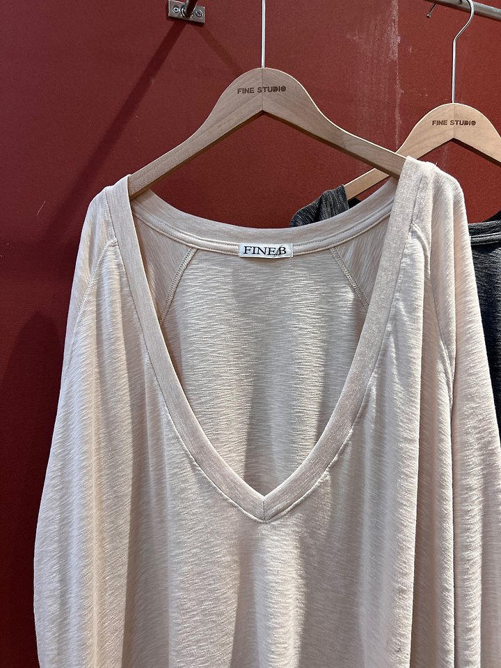 Slub V Sweatshirt by The Fine.b for Women - view 6