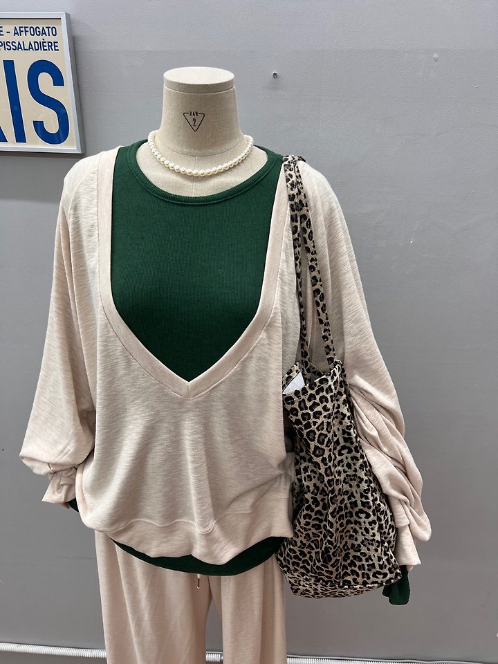 Slub V Sweatshirt by The Fine.b for Women - view 1