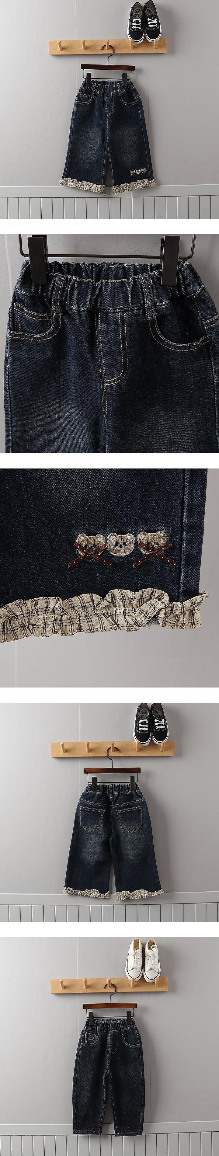 Teddy Bear Check Denim Pants by Tony for Child - view 1