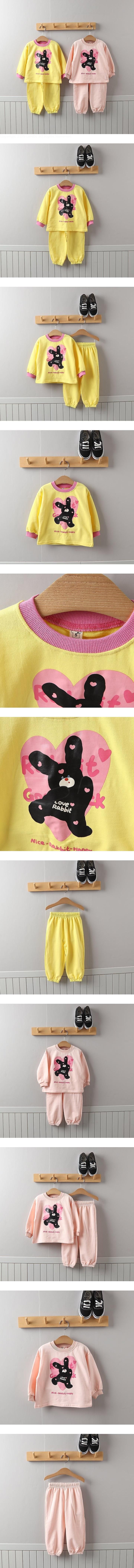 Black Bunny Top & Bottom Set by Tony for Child - view 1