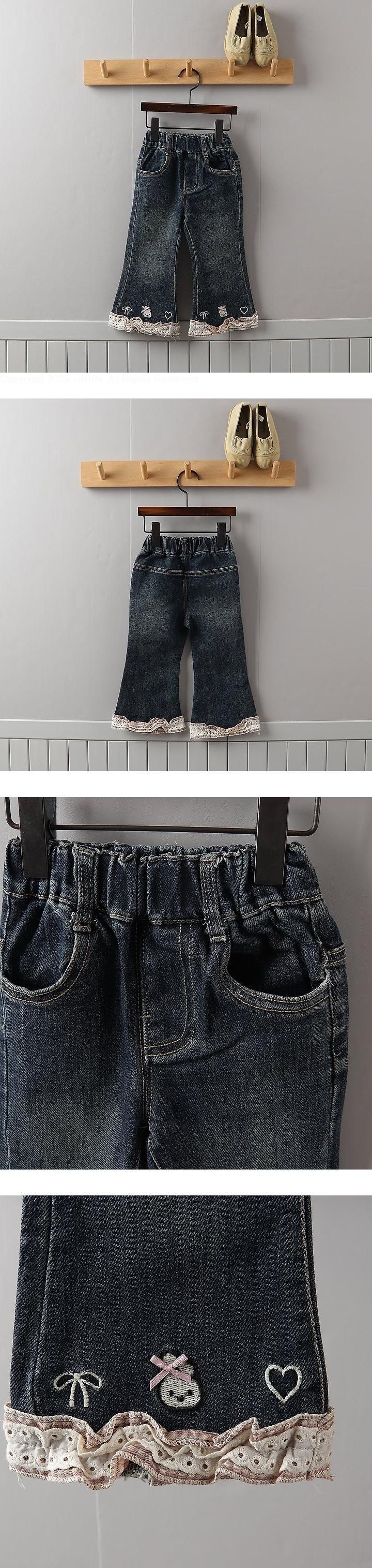 Bunny Lace Denim Pants by Tony for Child - view 1