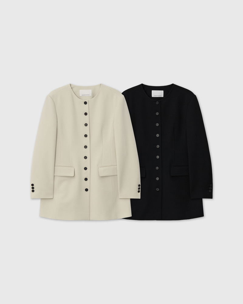Mood Button Jacket with Scarf by Understanding for Women - view 1