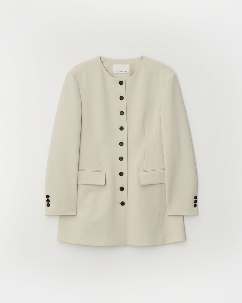 Mood Button Jacket with Scarf by Understanding for Women - view 3