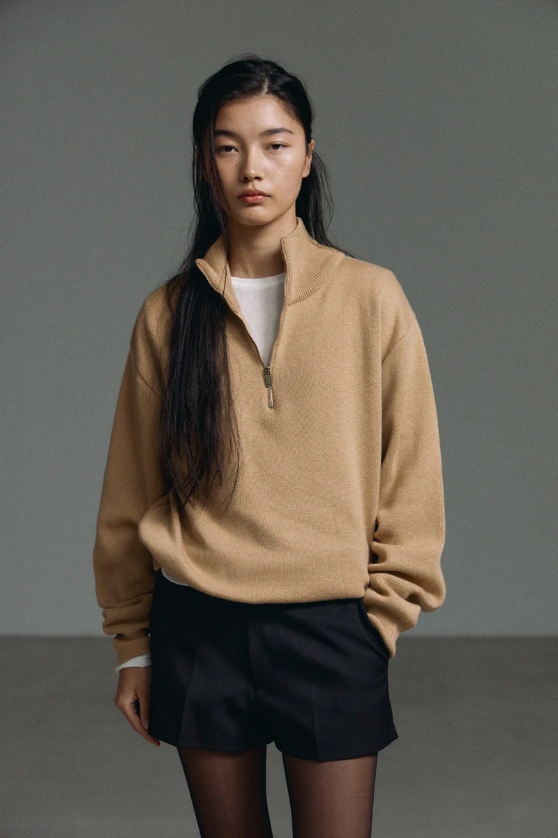 Half Zip-up Knit Pullover by Understanding for Women - view 1