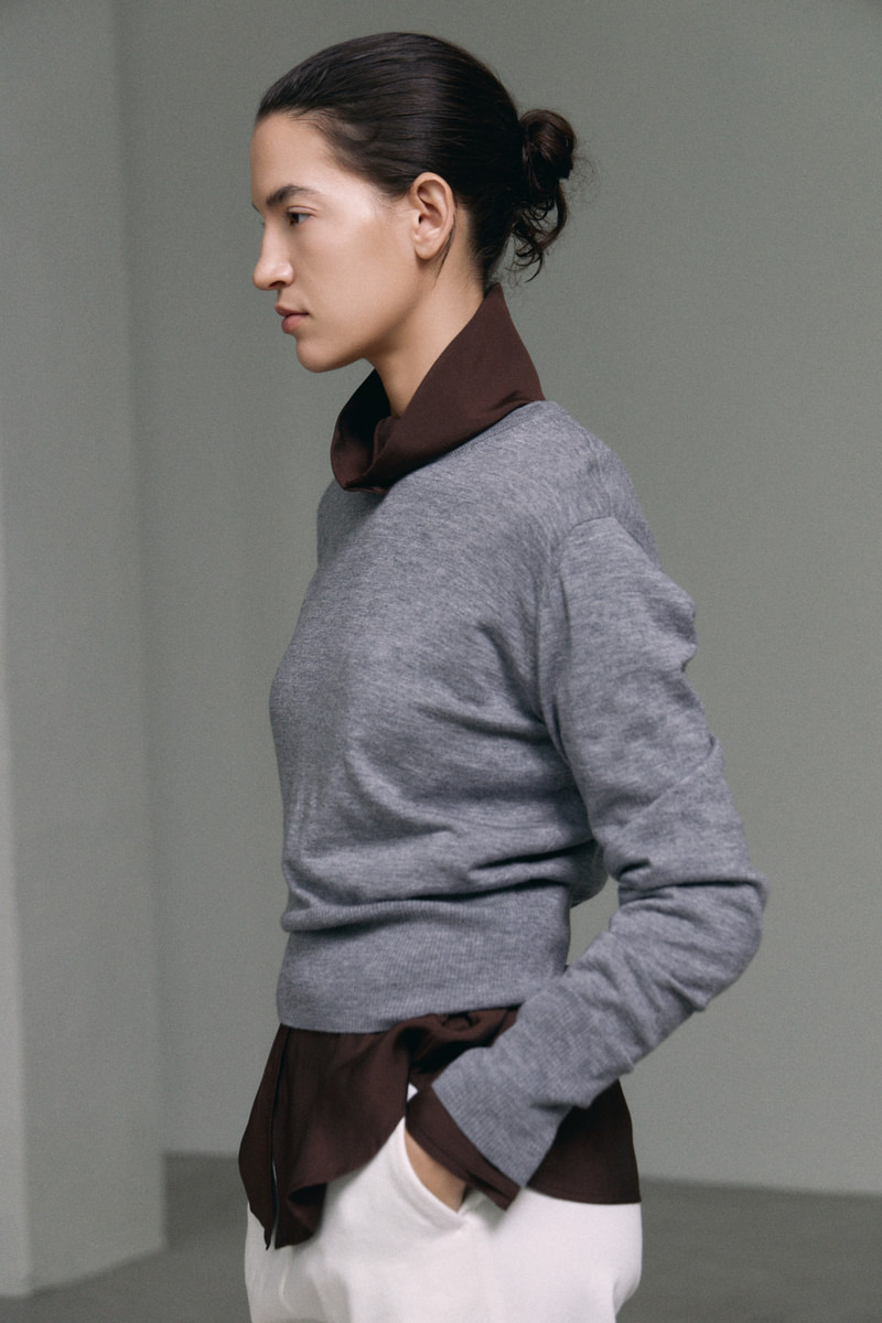 Cashmere Touch Thin Round Knit Top by Understanding for Women - view 10