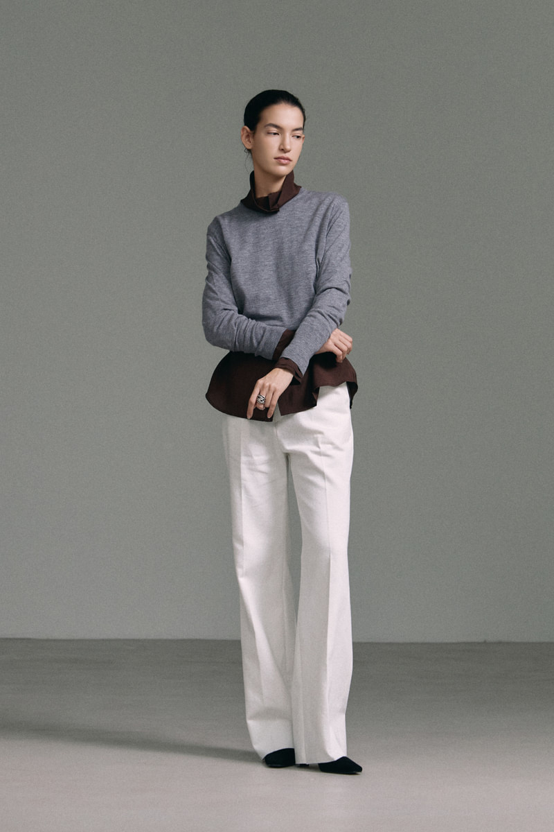 Cashmere Touch Thin Round Knit Top by Understanding for Women - view 8