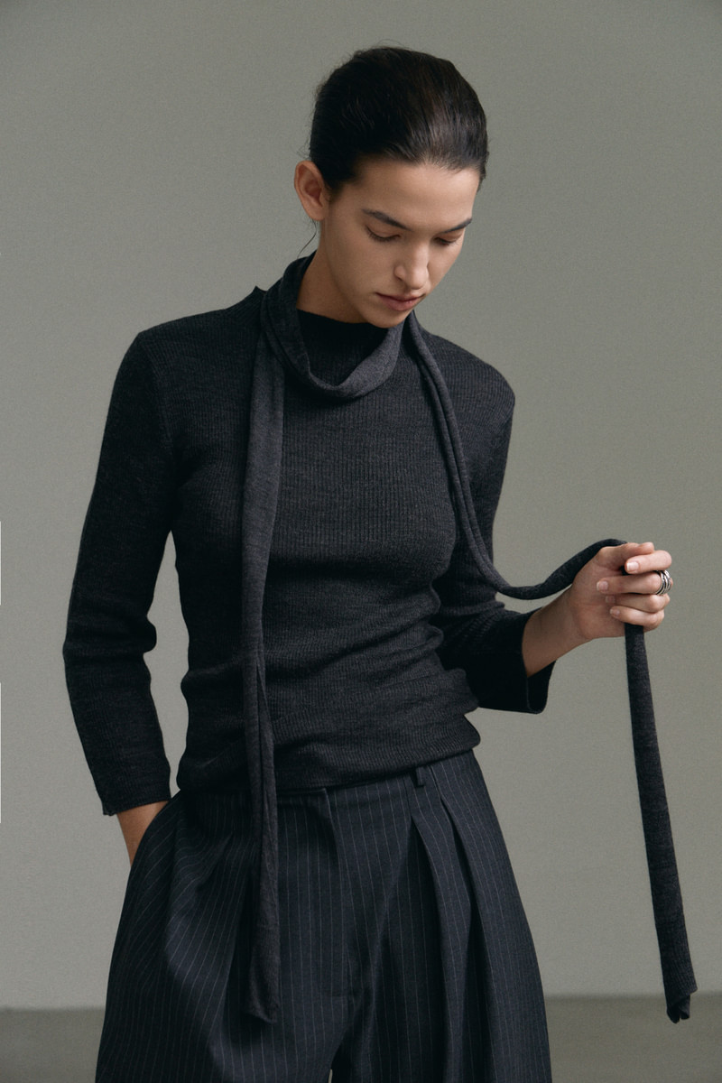 Midi Sleeved Muffler Top by Understanding for Women - view 6