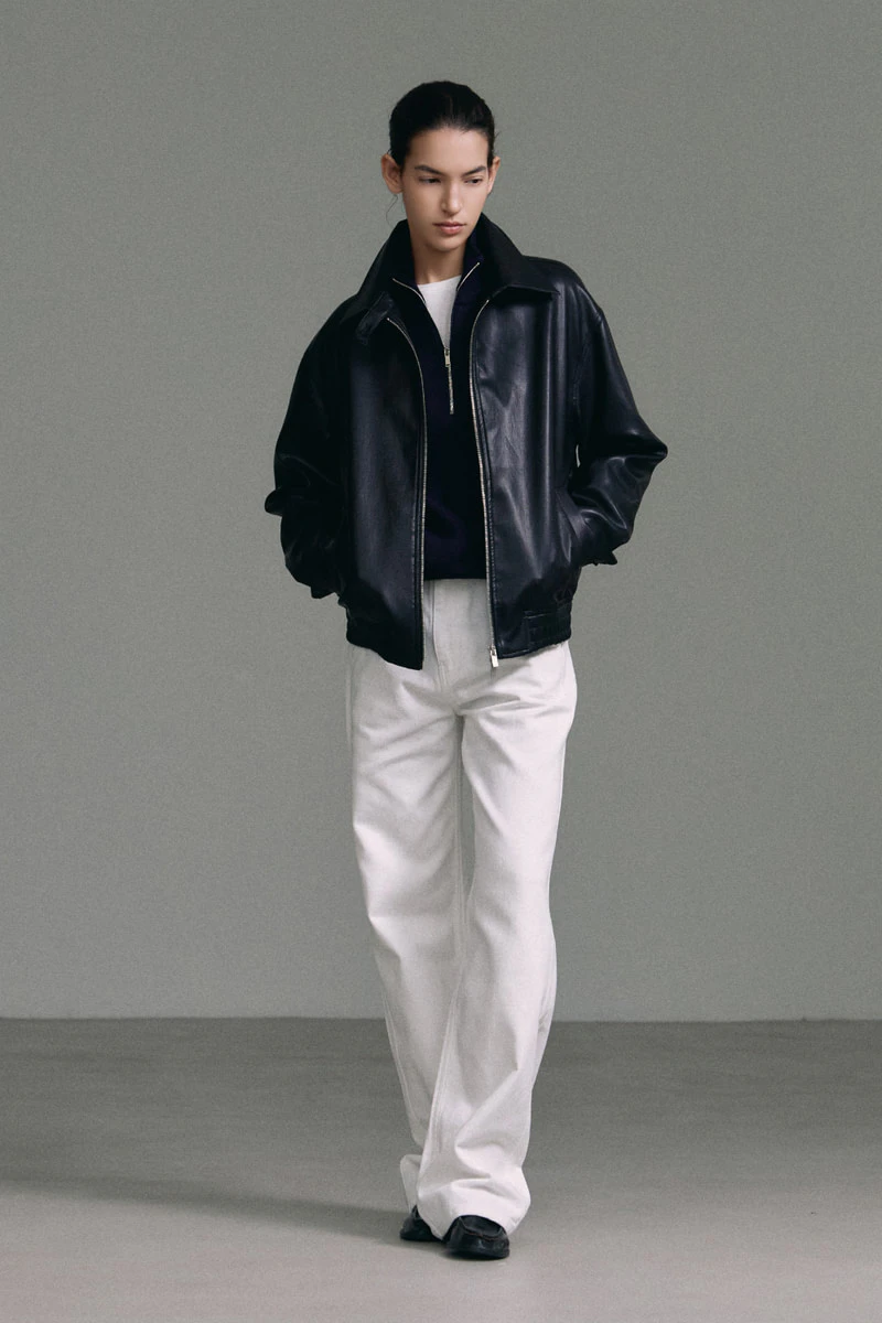 Leather Zip-up Blouson by Understanding for Women - view 7