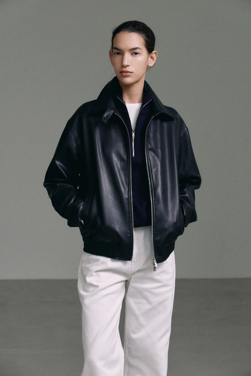Leather Zip-up Blouson by Understanding for Women - view 9