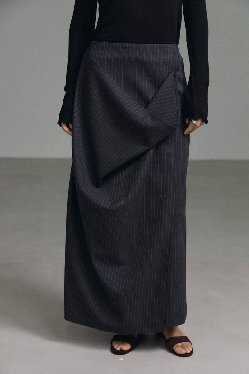 Drape Pencil Long Skirt by Understanding for Women - view 6