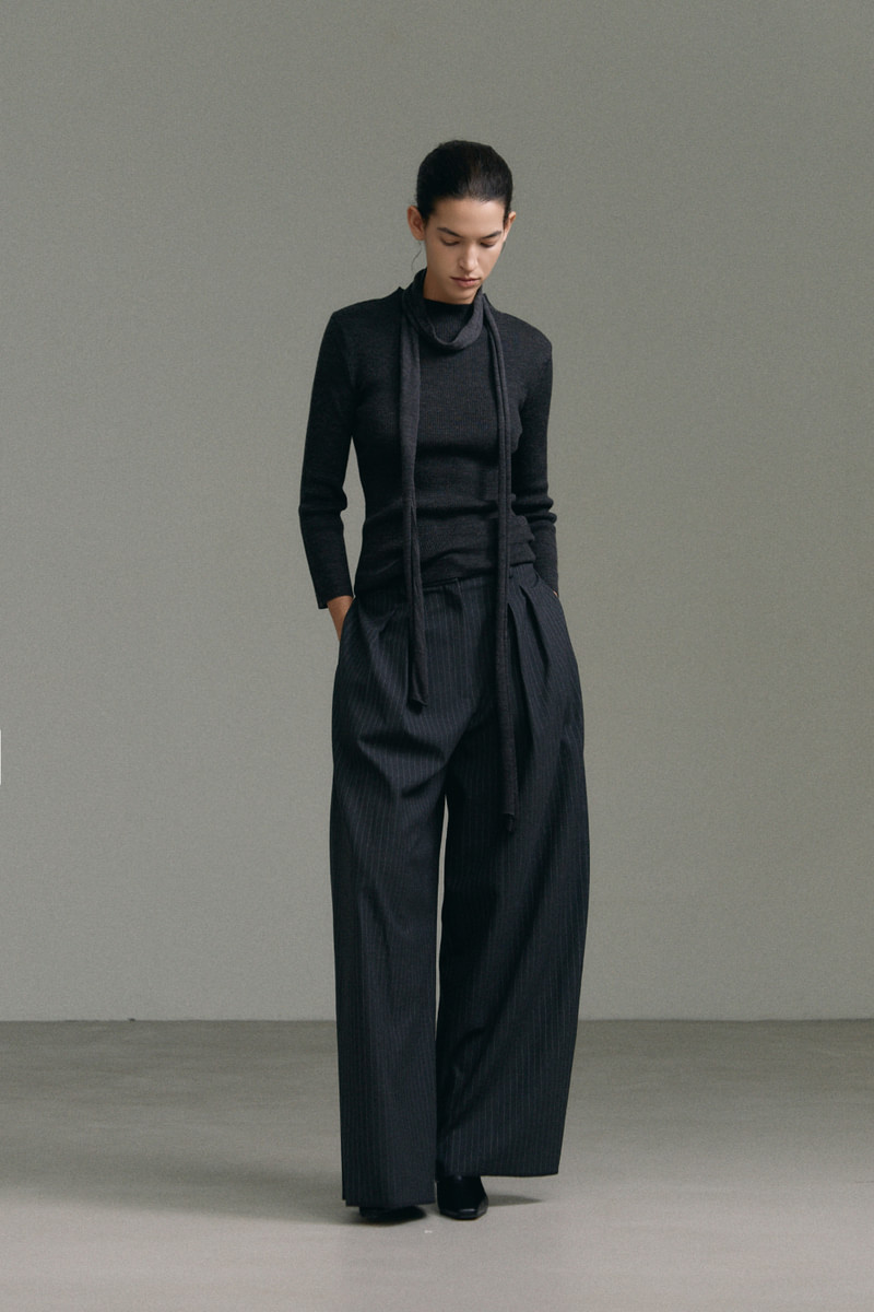 Curved Wide Stripe Pants by Understanding for Women - view 7