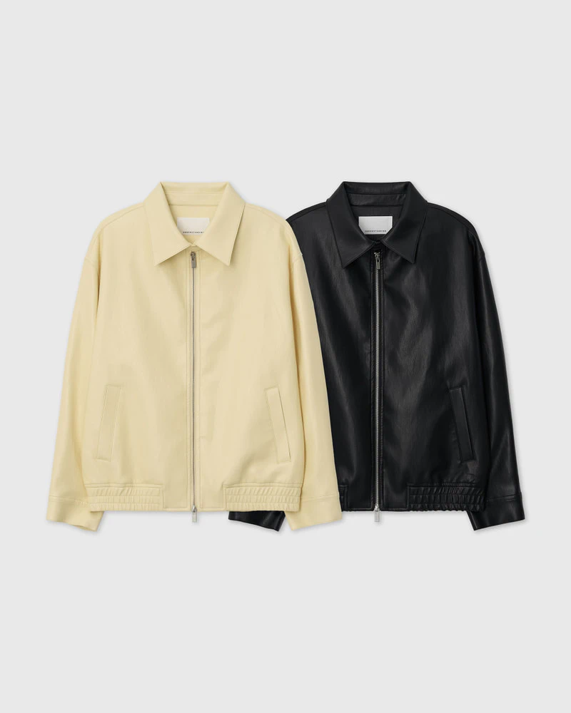 Leather Zip-up Blouson by Understanding for Women - view 1