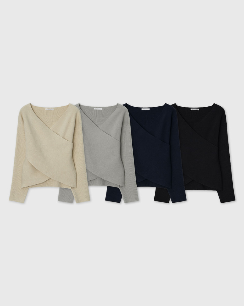 Reverse Wrap Knit Top by Understanding for Women - view 1