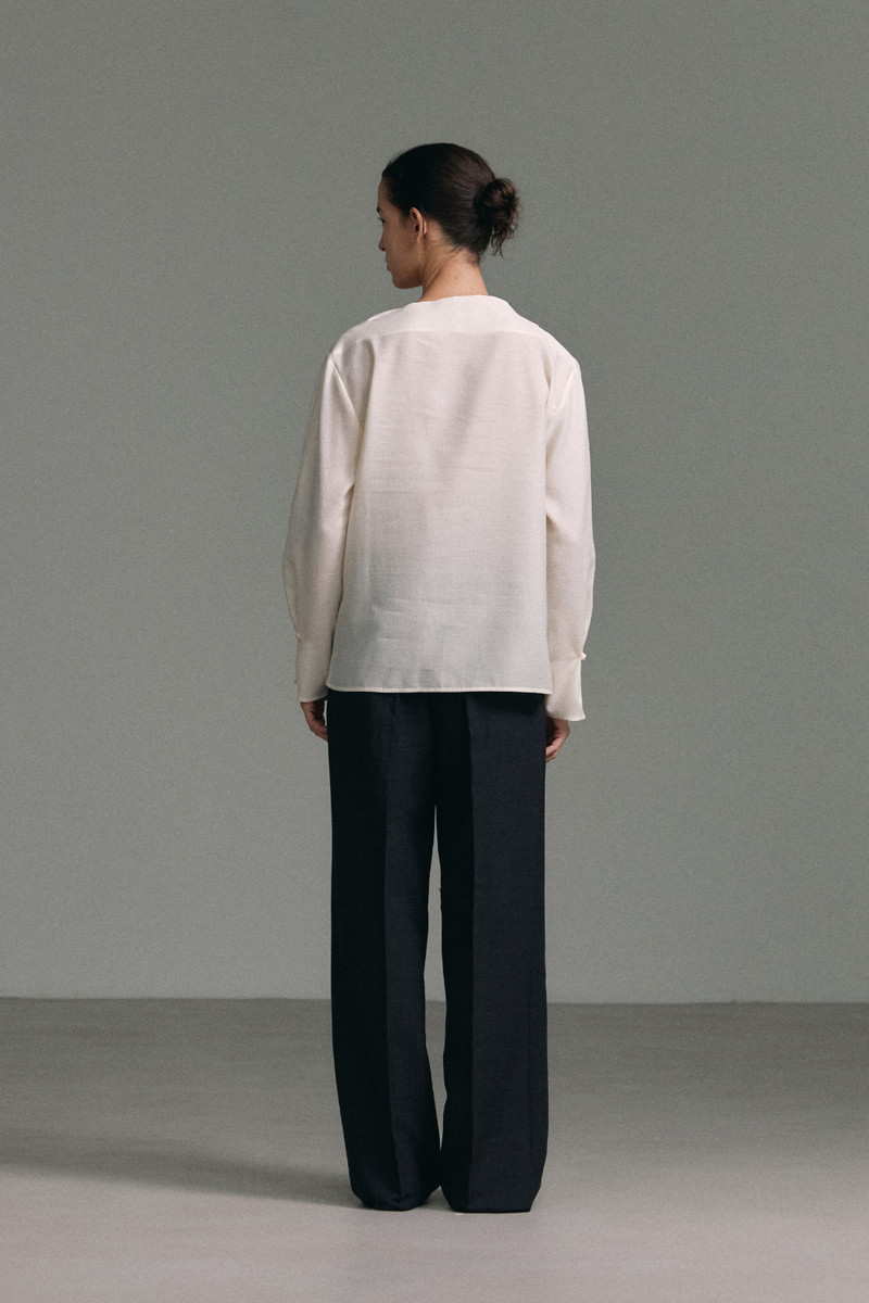 Half Neck Unbalance Blouse by Understanding for Women - view 3