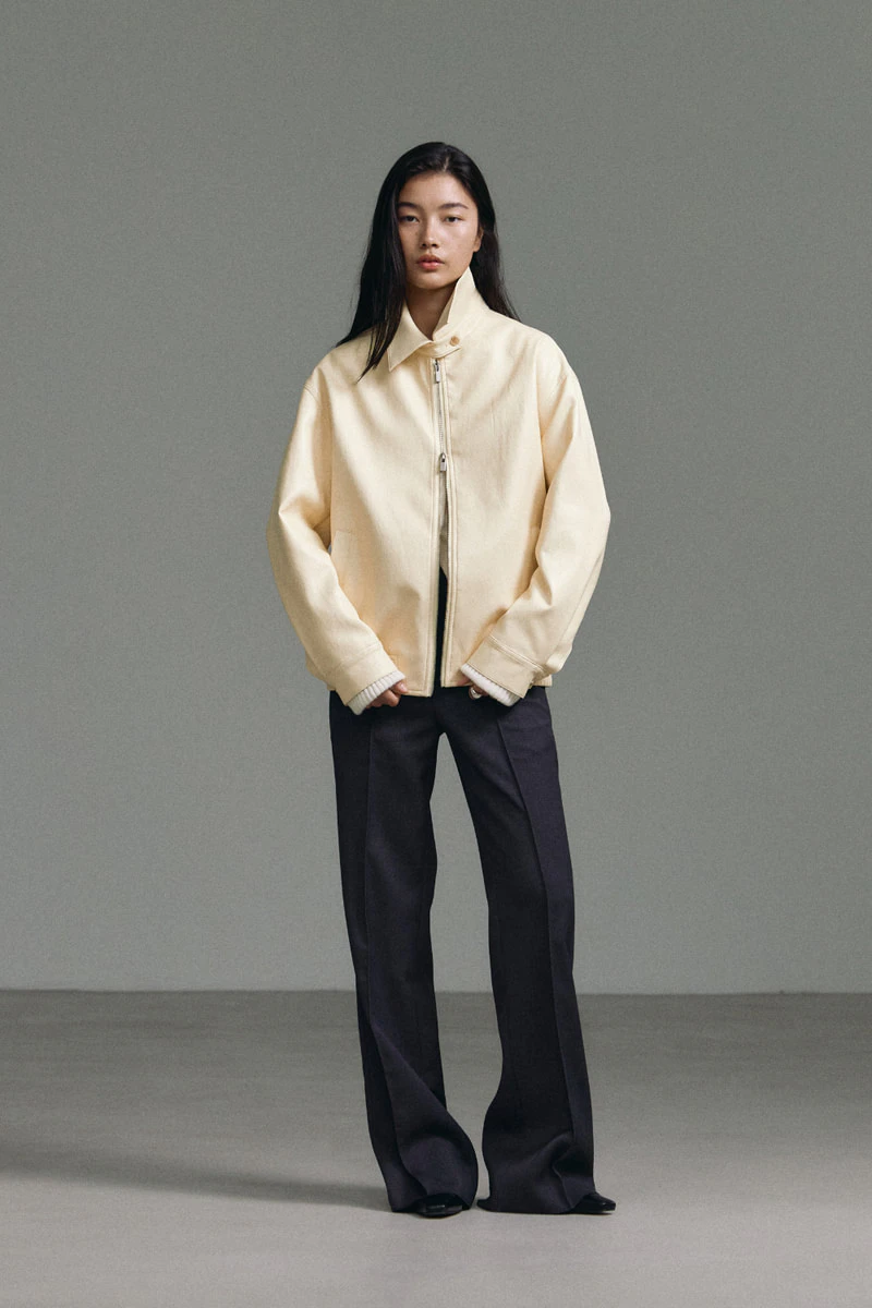 Leather Zip-up Blouson by Understanding for Women - view 2