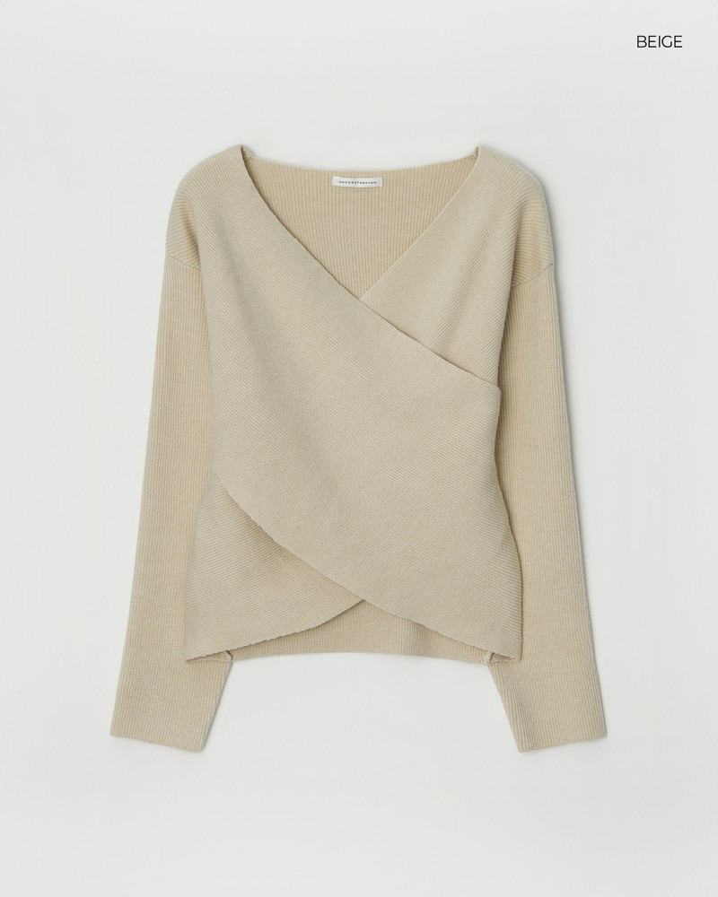 Reverse Wrap Knit Top by Understanding for Women - view 2
