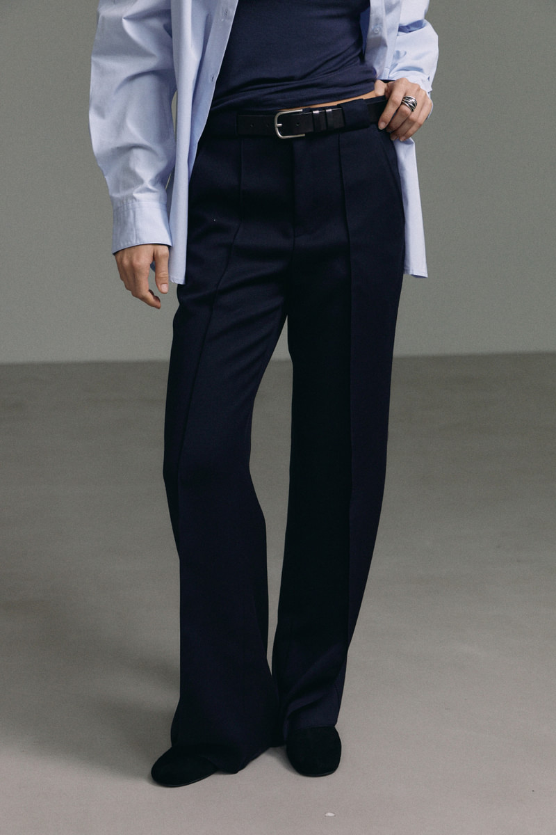 Ring Pocket Pintuck Straight Slacks by Understanding for Women - view 7
