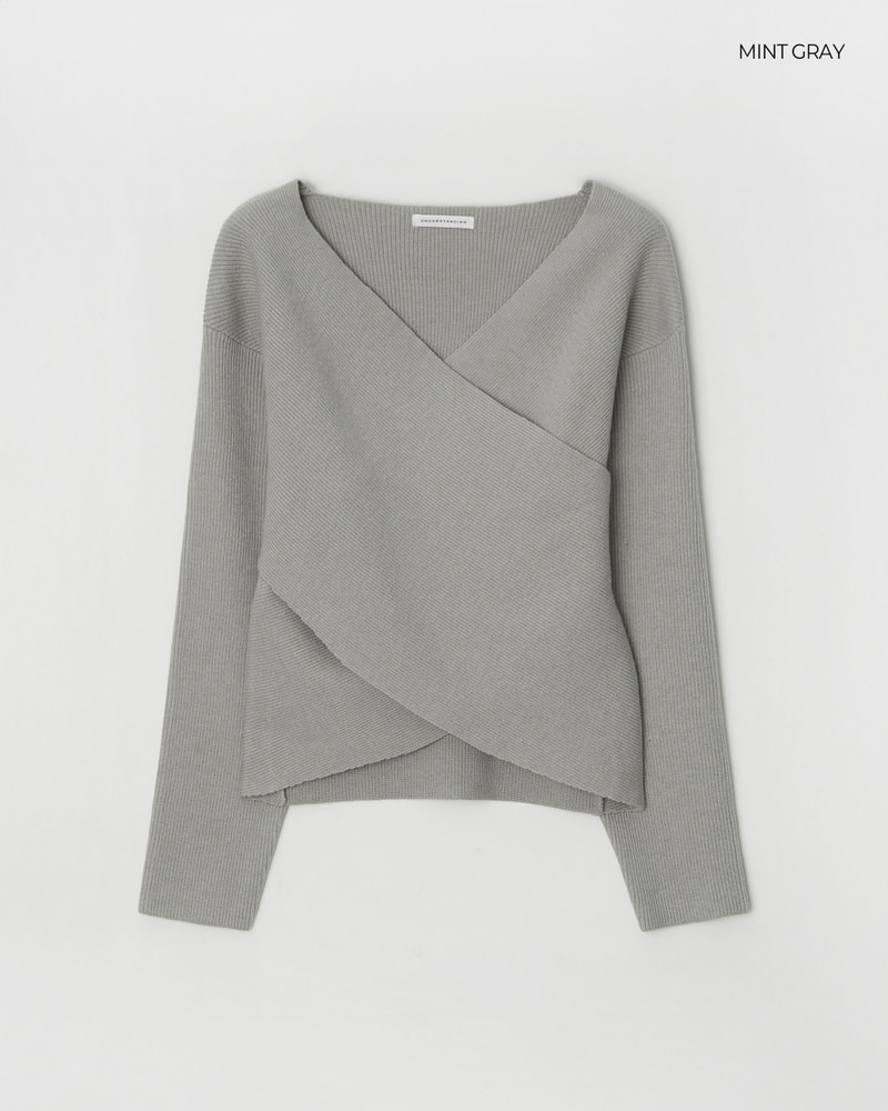 Reverse Wrap Knit Top by Understanding for Women - view 3