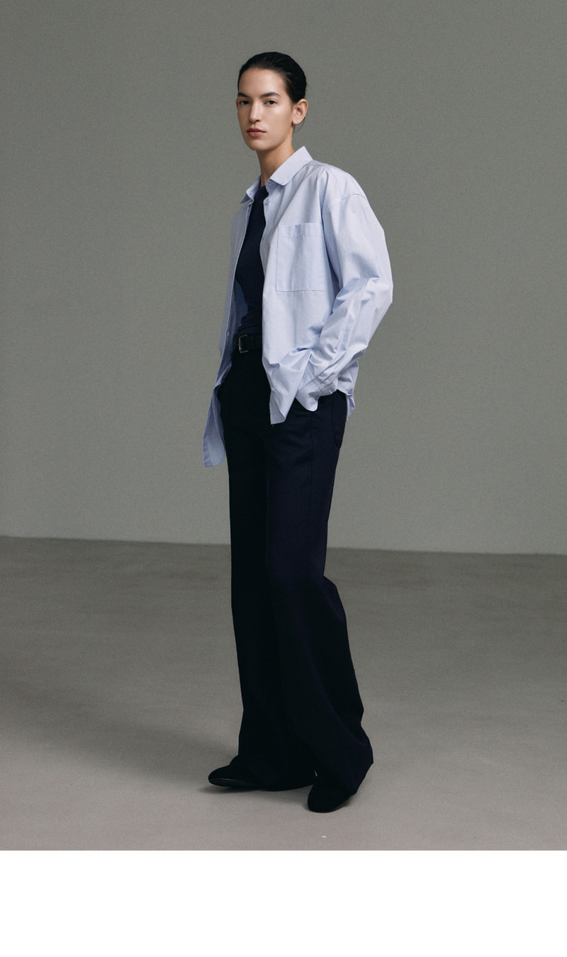 Ring Pocket Pintuck Straight Slacks by Understanding for Women - view 8