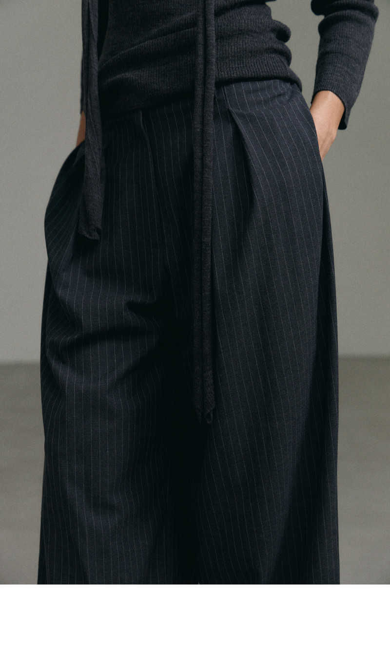 Curved Wide Stripe Pants by Understanding for Women - view 10
