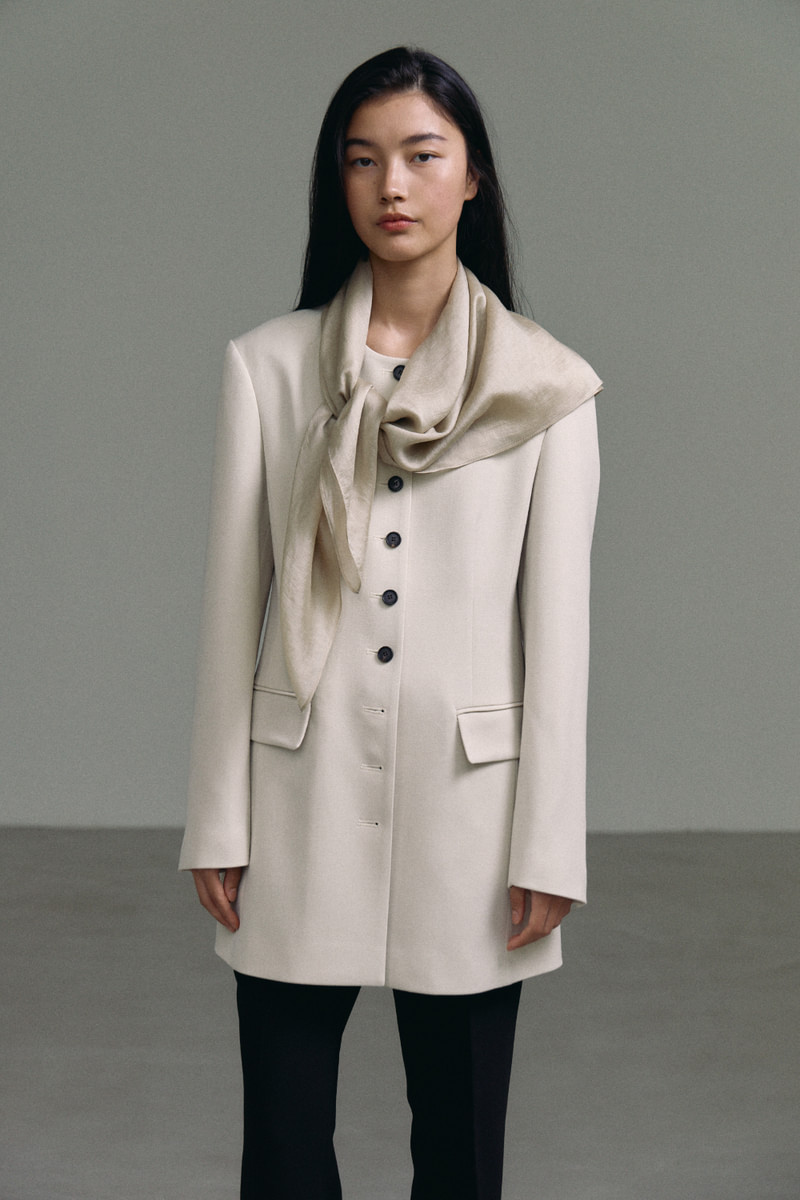 Mood Button Jacket with Scarf by Understanding for Women - view 8