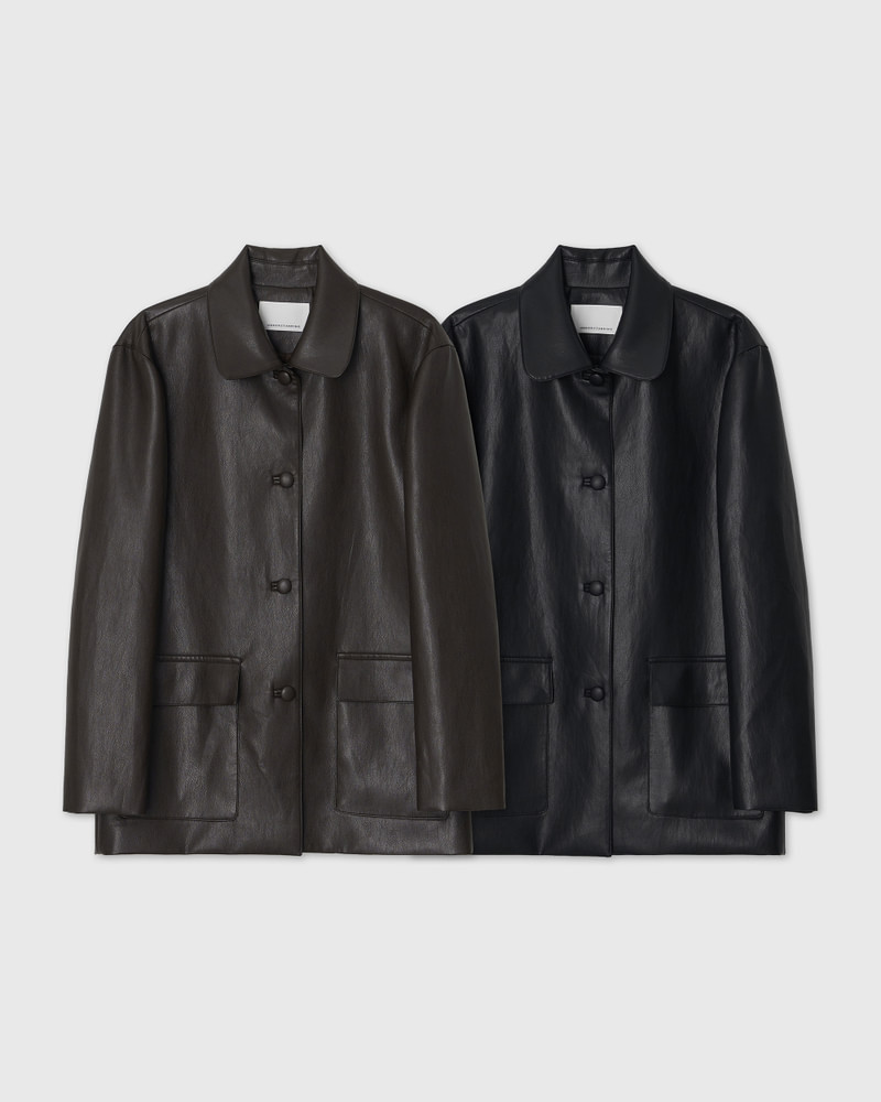 Tobaco Leather Jacket by Understanding for Women - view 1