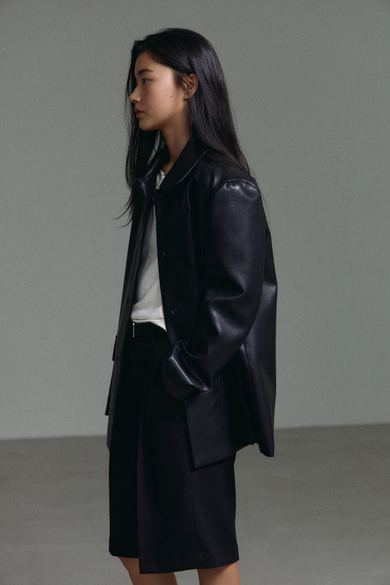 Tobaco Leather Jacket by Understanding for Women - view 3
