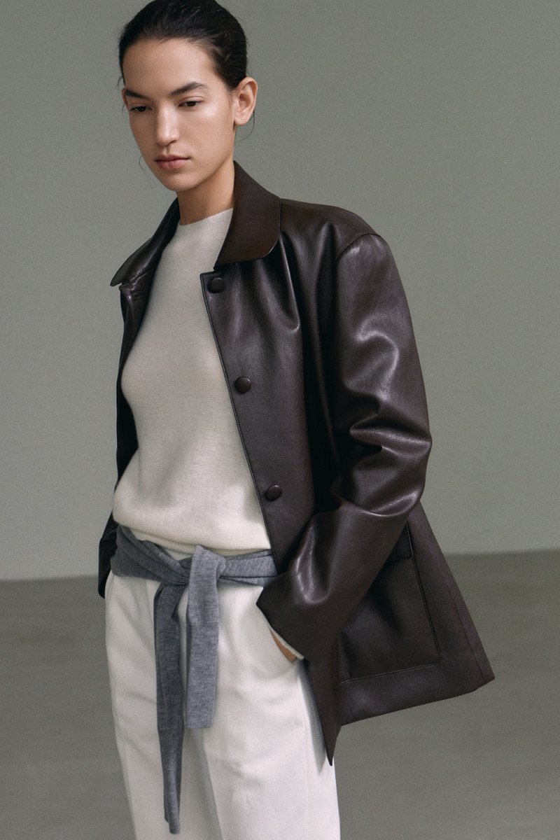 Tobaco Leather Jacket by Understanding for Women - view 9