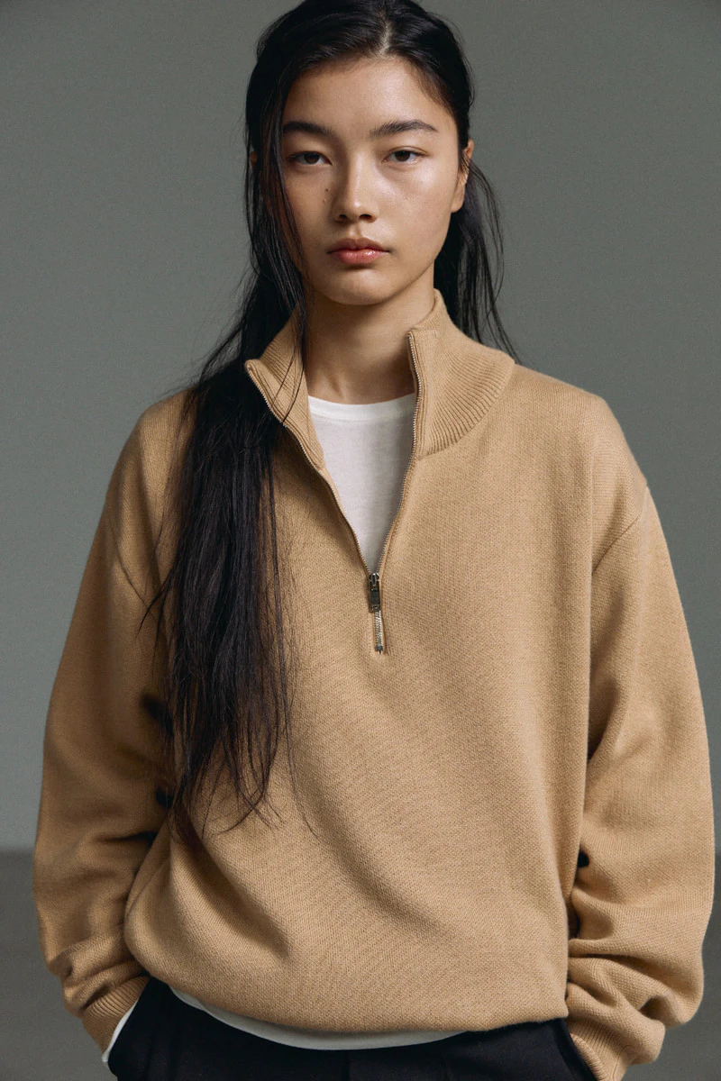 Half Zip-up Knit Pullover by Understanding for Women - view 4