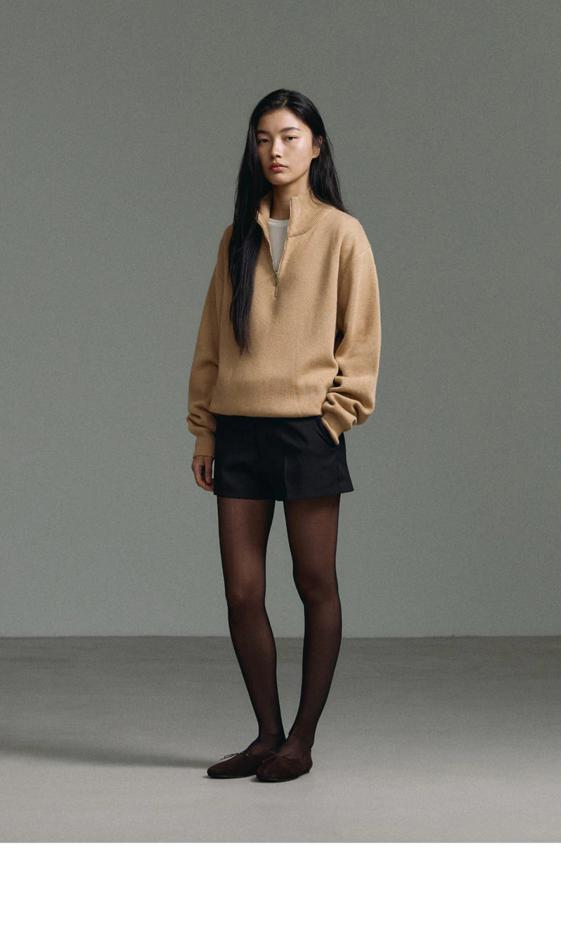 Half Zip-up Knit Pullover by Understanding for Women - view 6
