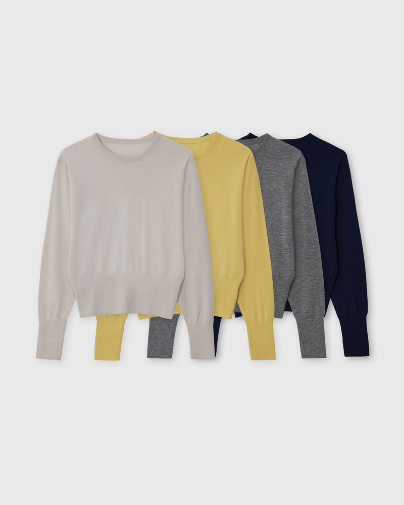 Cashmere Touch Thin Round Knit Top by Understanding for Women - view 1