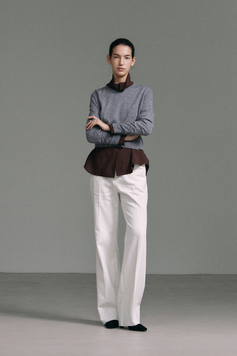 Cashmere Touch Thin Round Knit Top by Understanding for Women - view 7