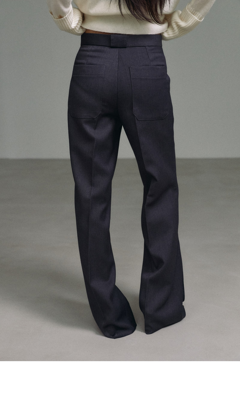 Ring Pocket Pintuck Straight Slacks by Understanding for Women - view 12