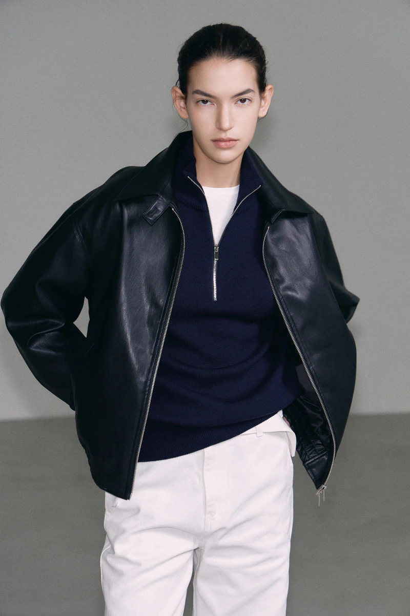Leather Zip-up Blouson by Understanding for Women - view 10