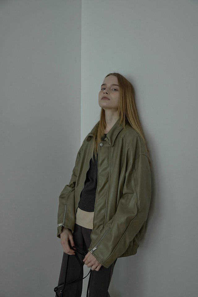 Moto Wire Leather Jacket by Uoov for Women - view 1