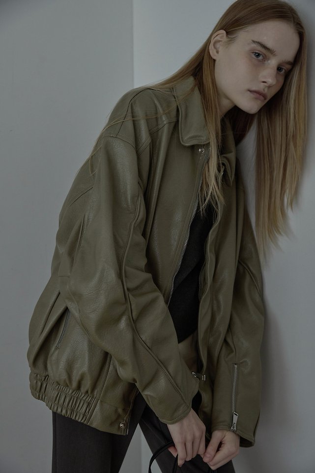 Moto Wire Leather Jacket by Uoov for Women - view 3