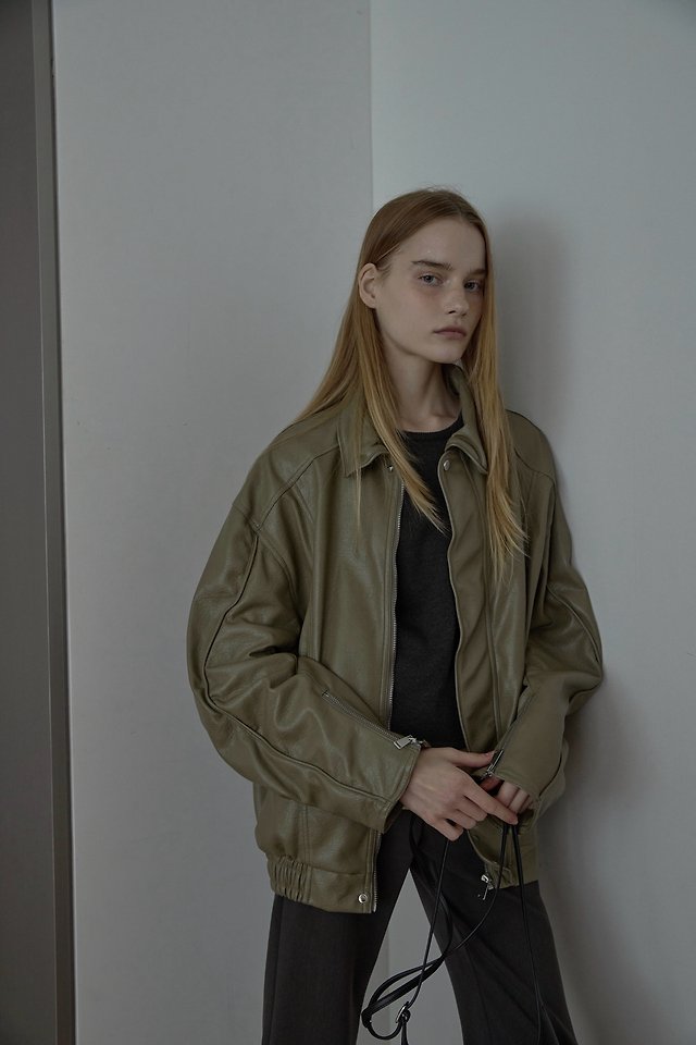Moto Wire Leather Jacket by Uoov for Women - view 5