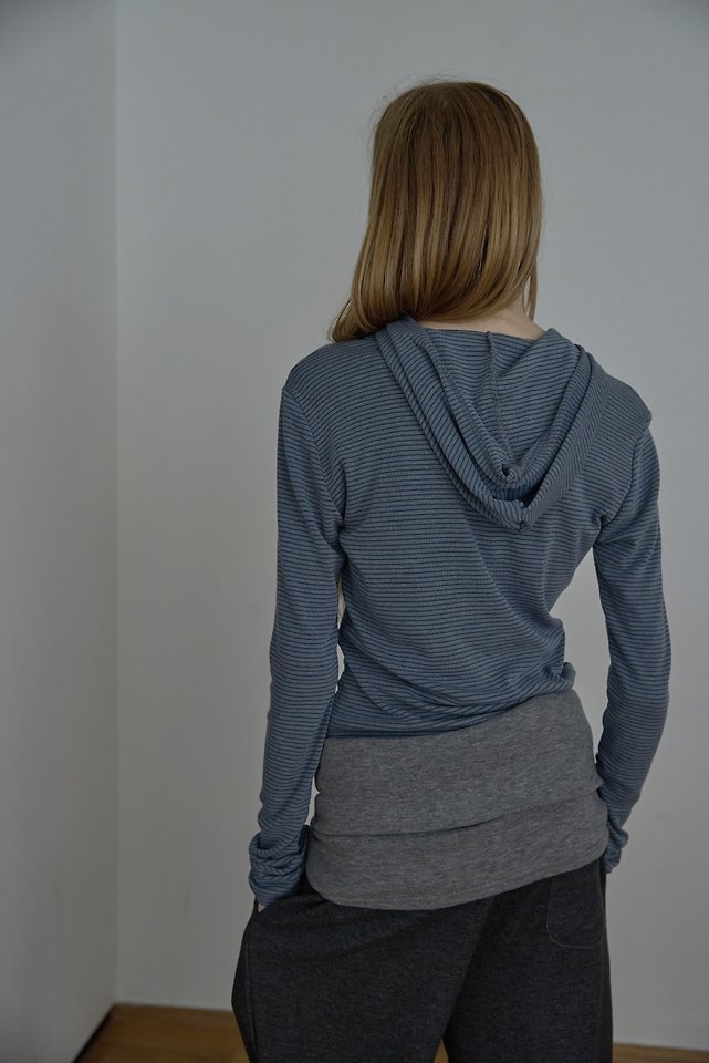 Mare Hood Stripe Tee by Uoov for Women - view 3