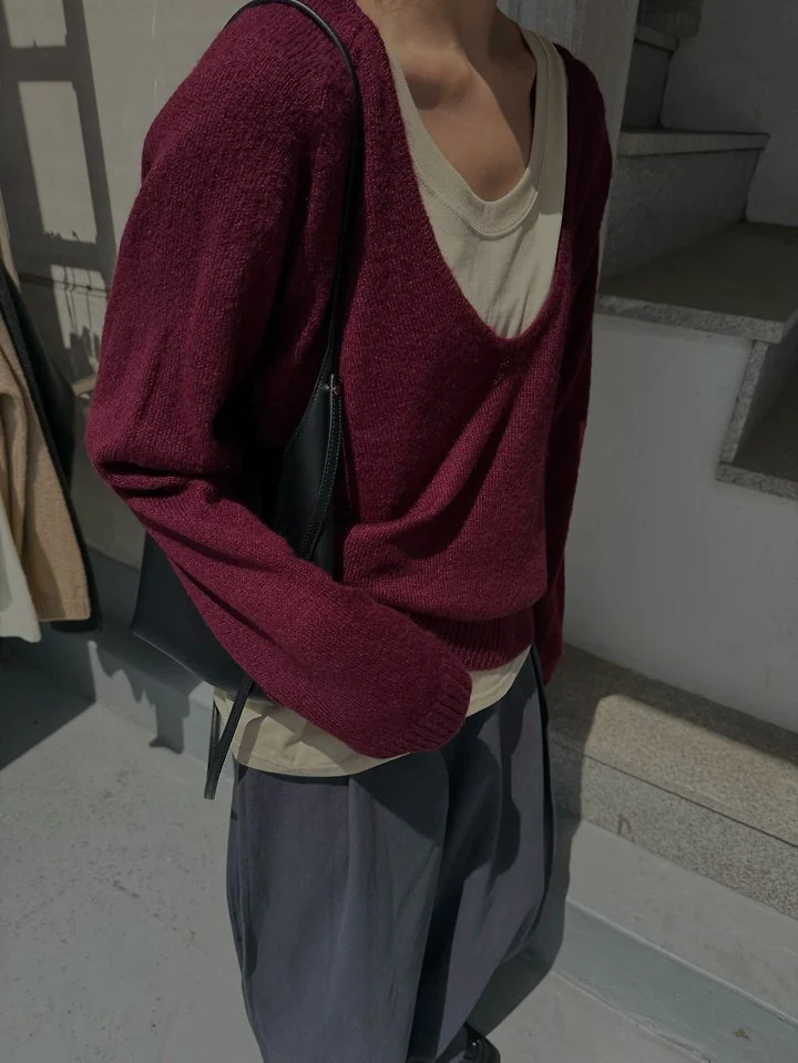 Mohair U-neck Knit by Uoov for Women - view 9