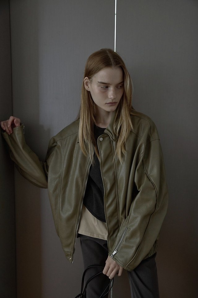 Moto Wire Leather Jacket by Uoov for Women - view 2
