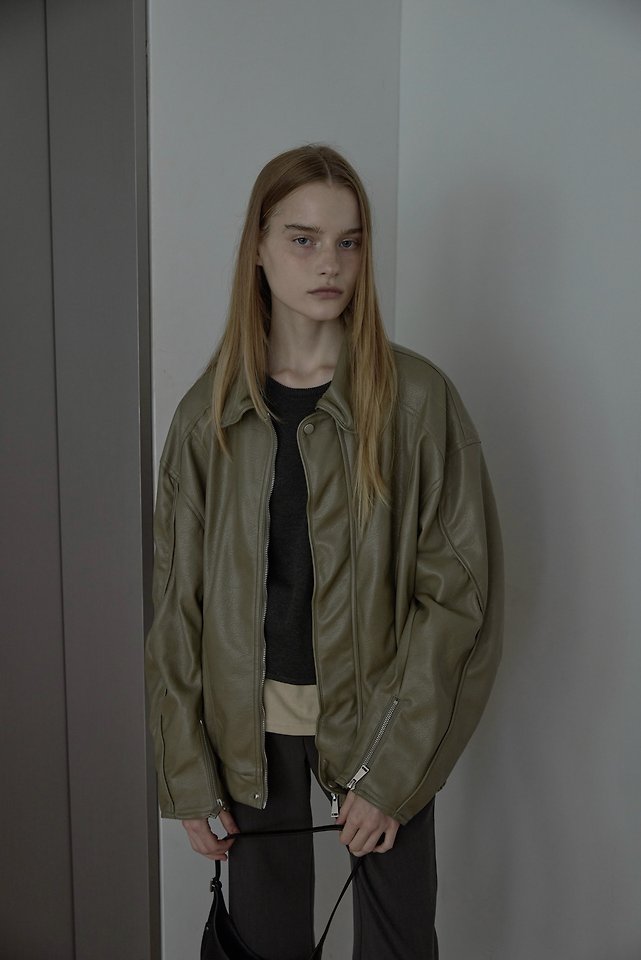 Moto Wire Leather Jacket by Uoov for Women - view 6