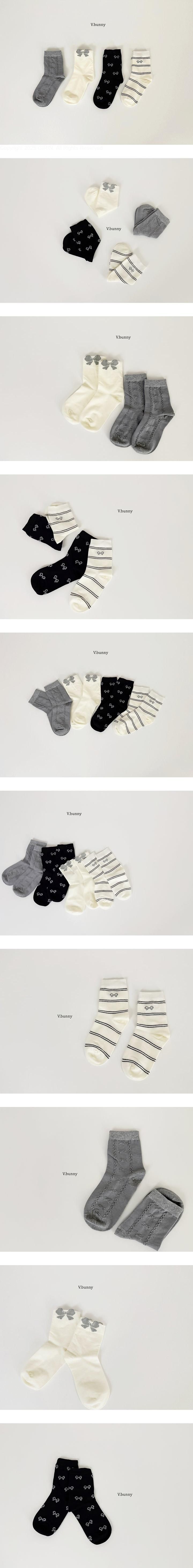 Grey Bone Socks Set by V Bunny for Child - view 1